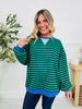 Stripe Story Pullover In Green