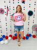 American Babe Smiley Face Graphic Tee