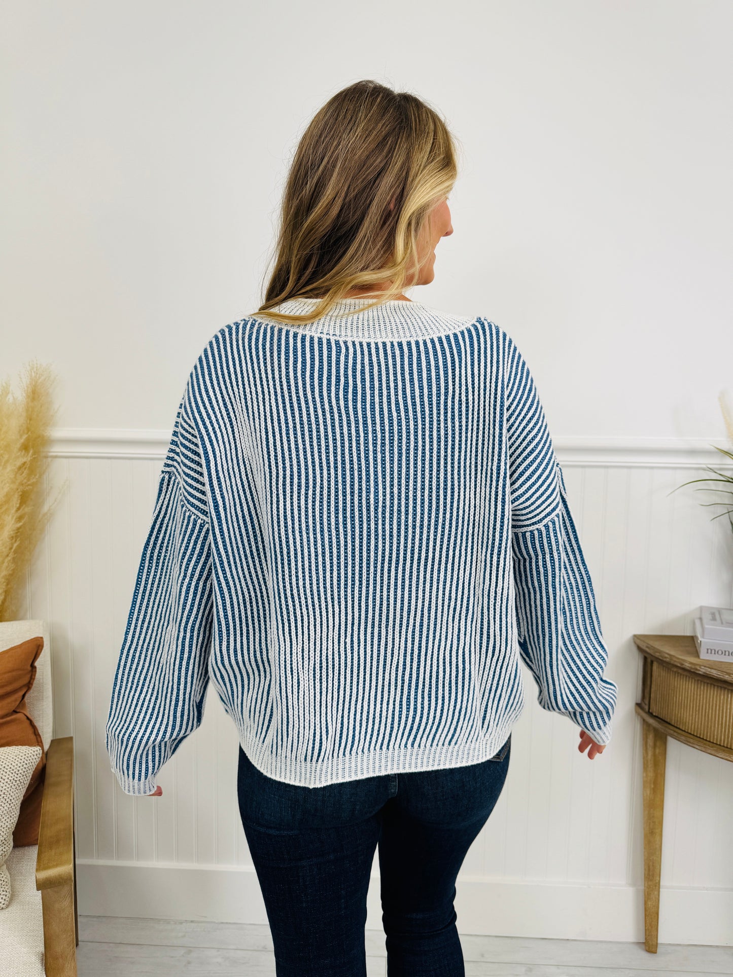Stay For The Season Sweater in Blue