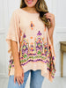 Sunlit Stitch Top In Peach