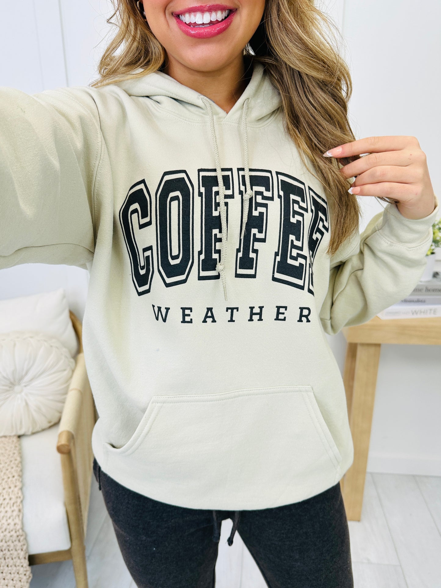 REG/CURVY Coffee Weather Graphic Hoodie