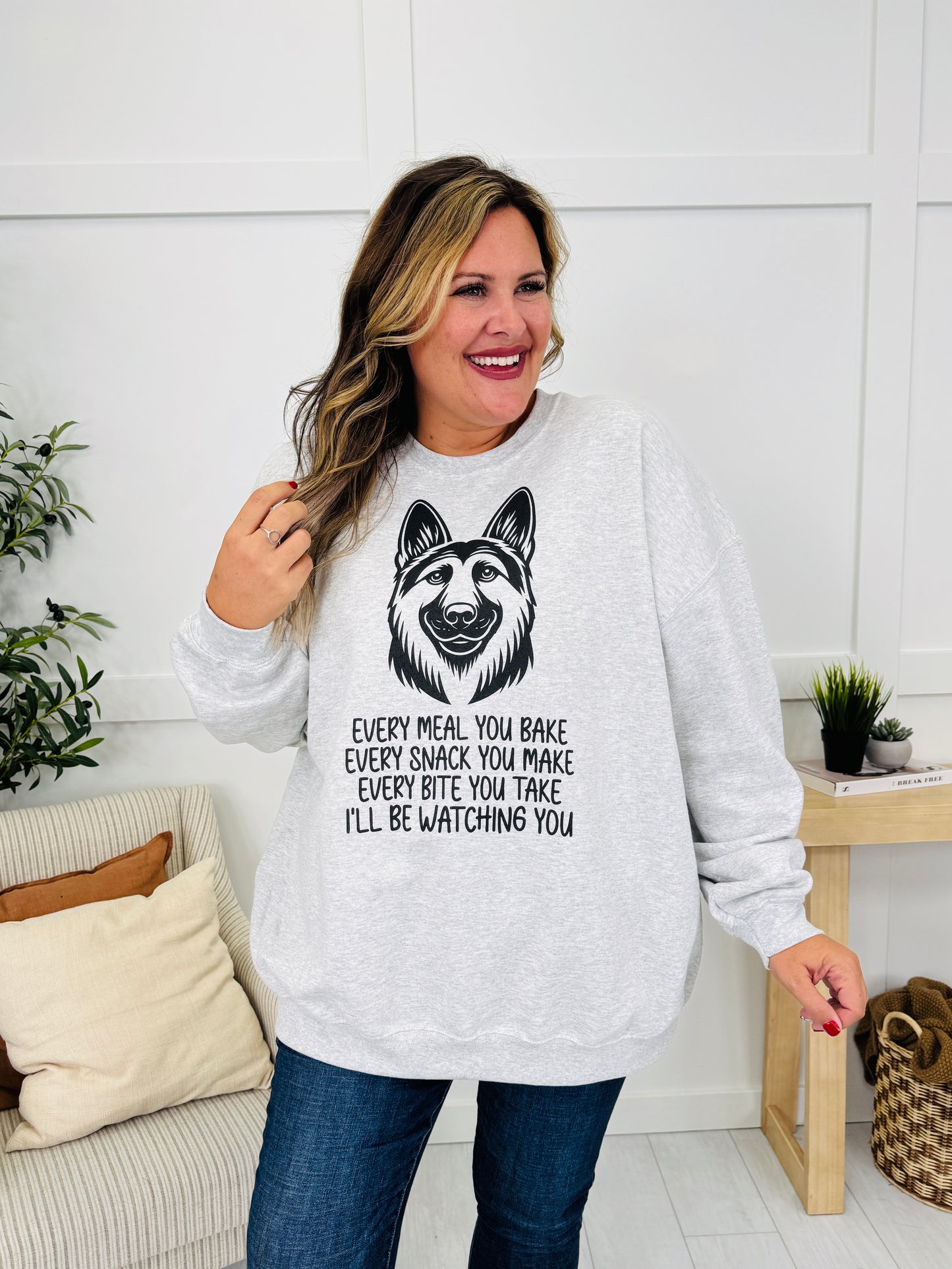 I'll Be Watching You Graphic Crewneck Sweatshirt