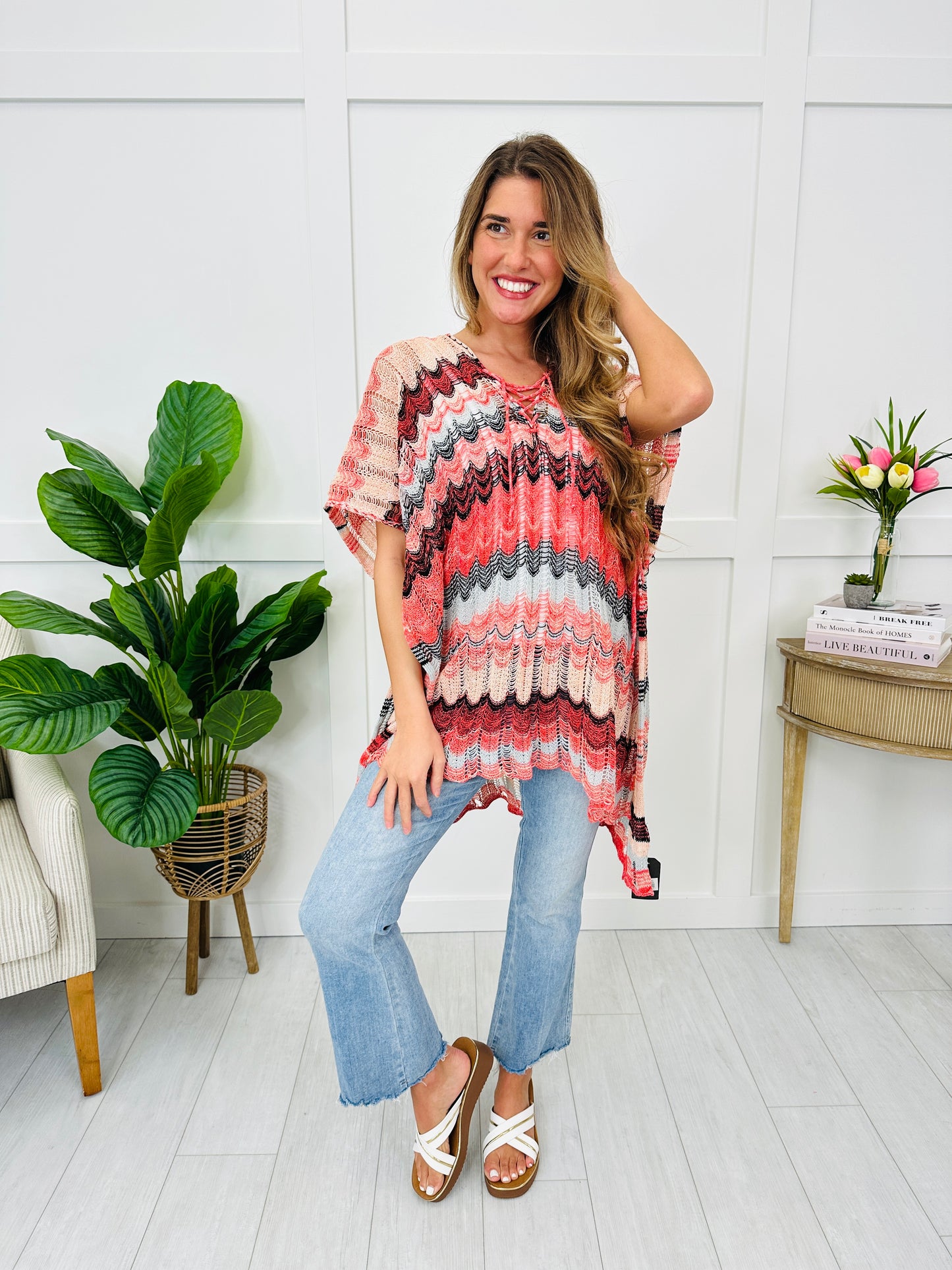 Striped Crochet Cover-up