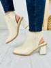 Frame Out Booties in Bone