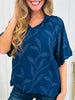 Navy Bloom Blouse