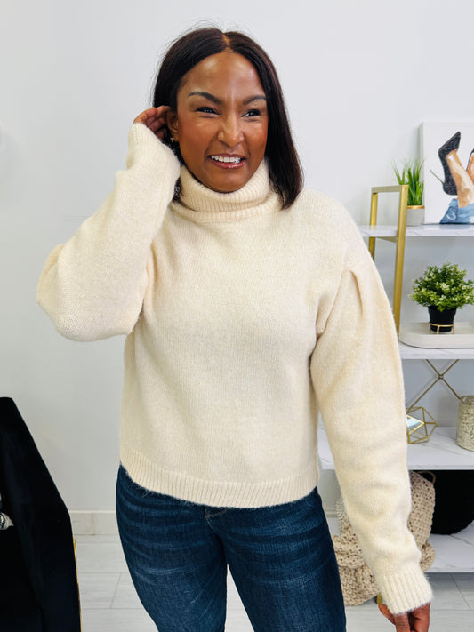 Hideaway Heart Sweater in Coconut