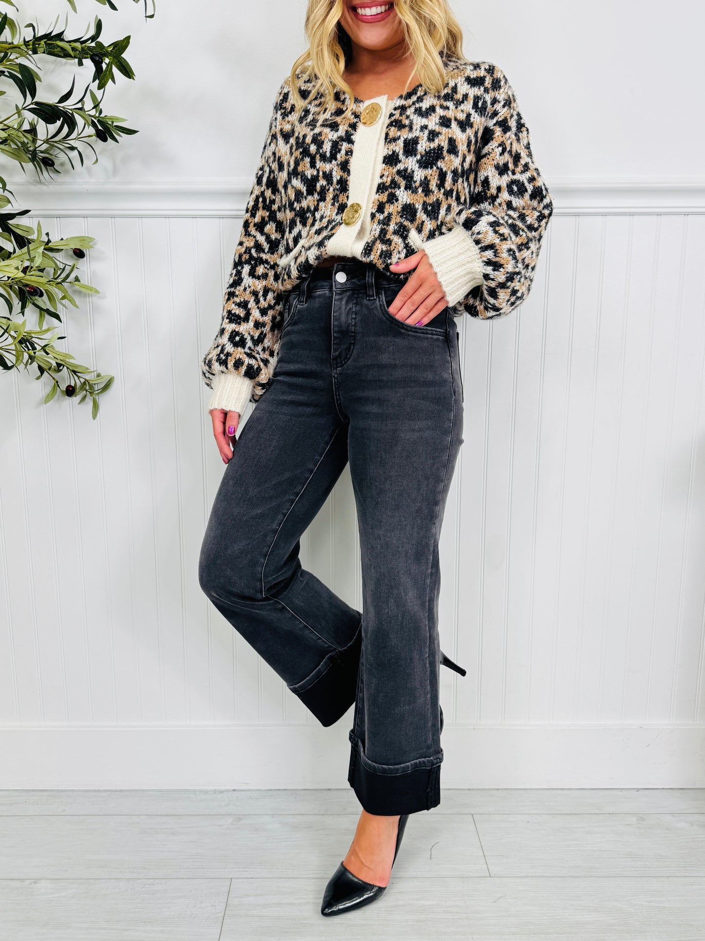 After Dark Tummy Control Cuffed Straight Jeans