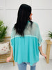 Watercolor Whimsy Top In Peacock Blue