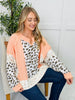 Whimsical Wild Pullover in Coral/White