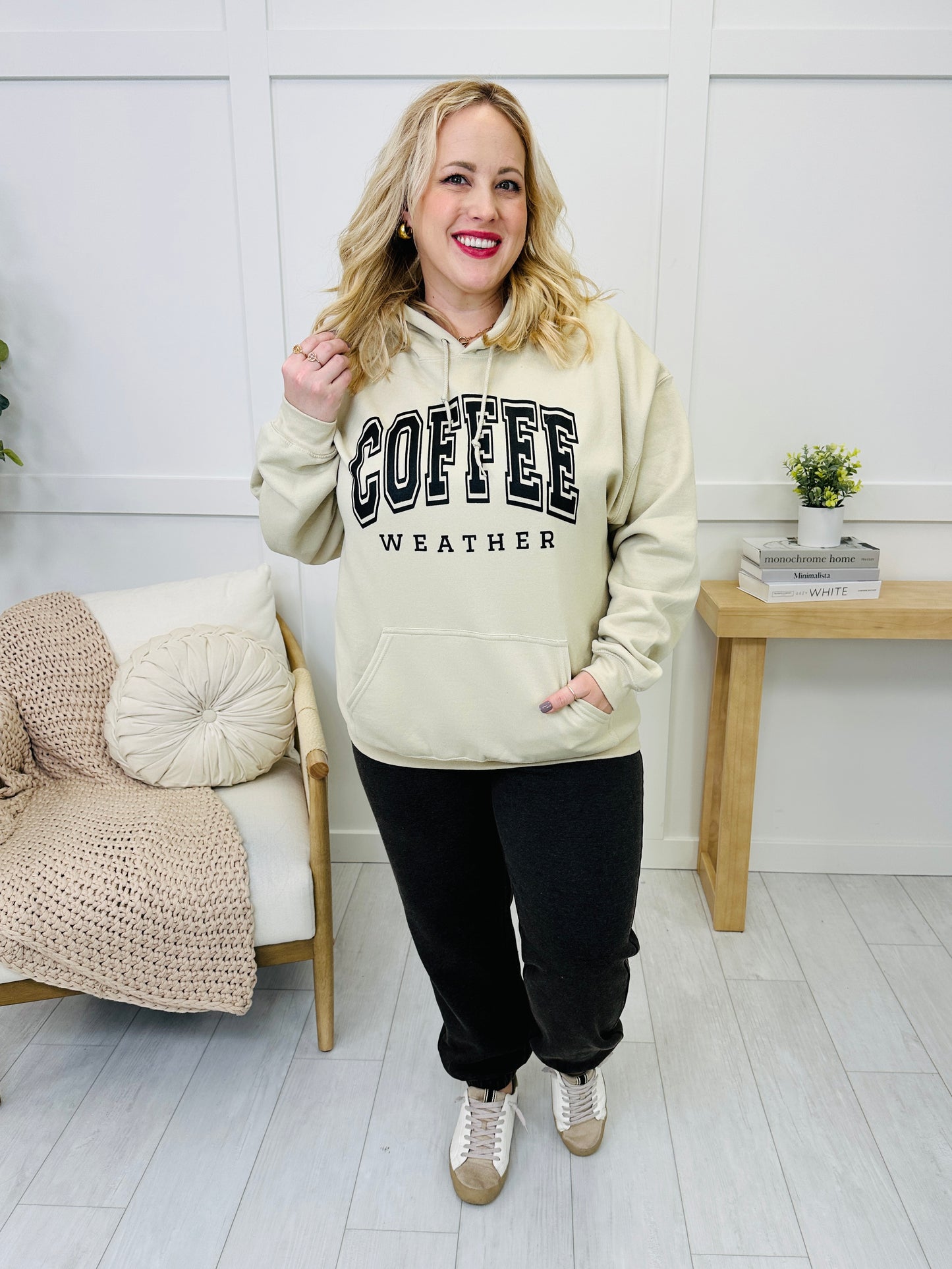 REG/CURVY Coffee Weather Graphic Hoodie