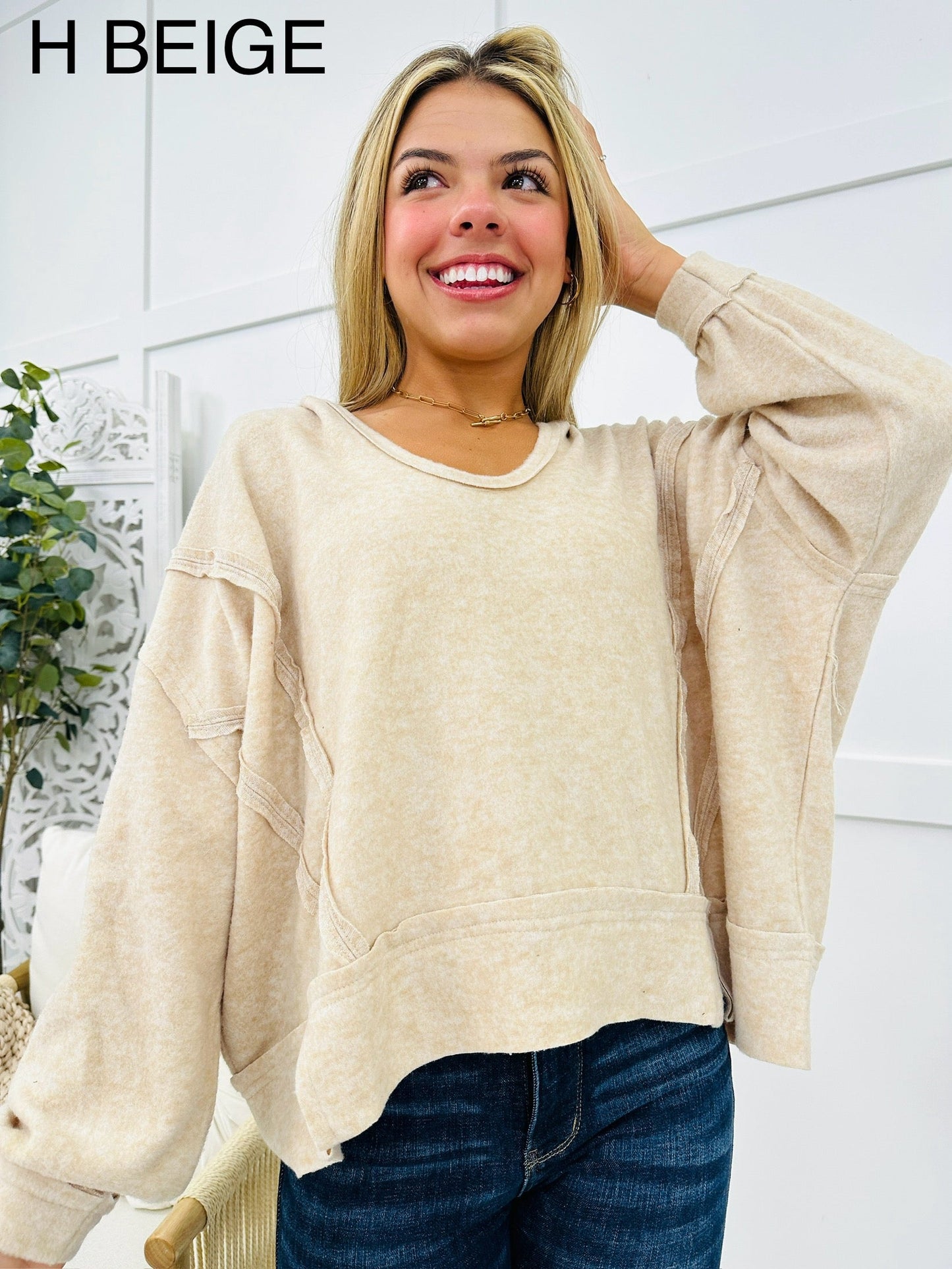 DOORBUSTER! REG/CURVY Whenever You're Free Hooded Top- Multiple Colors!