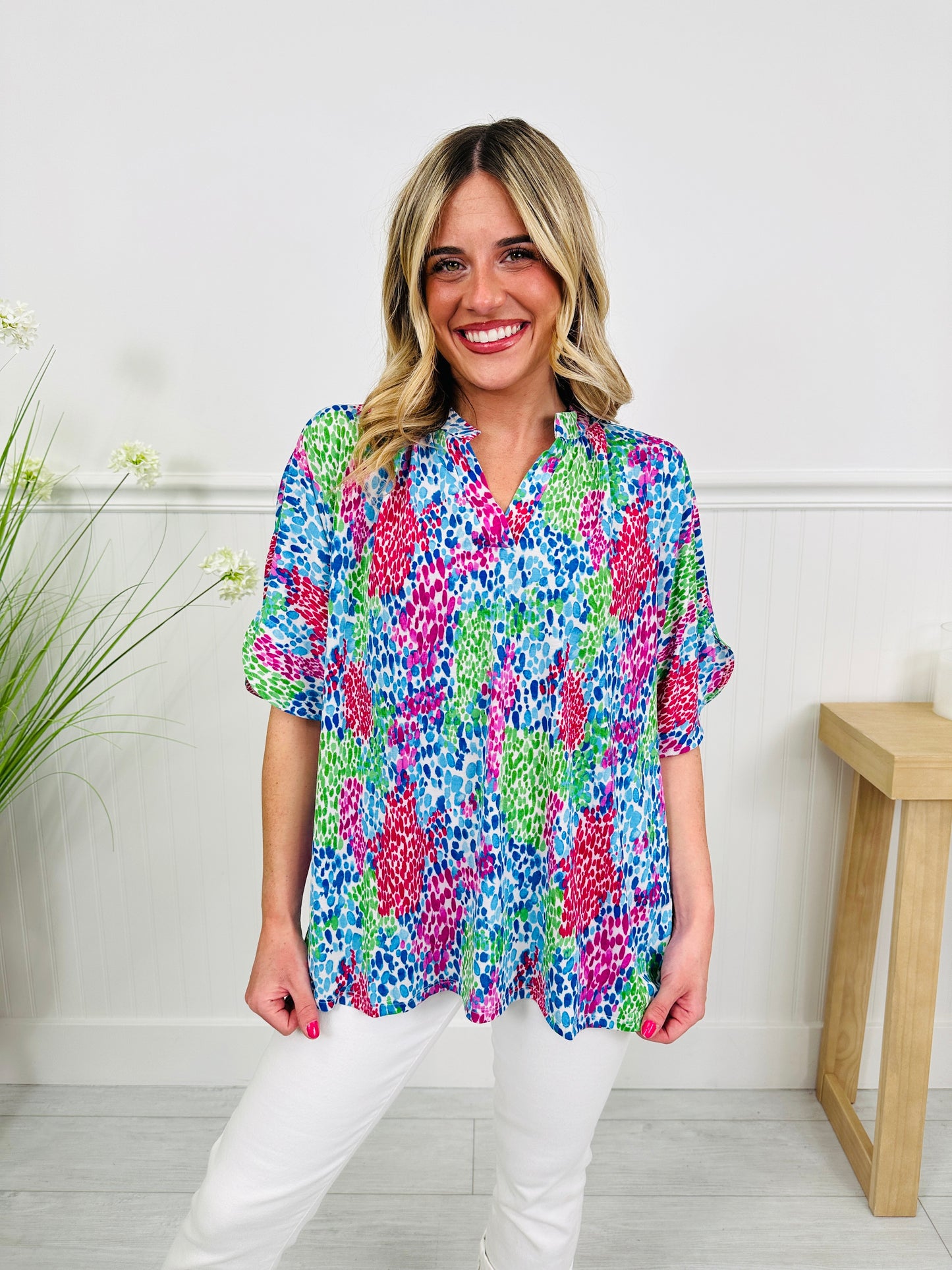 Radiate Sunshine Top in Sanibel Print
