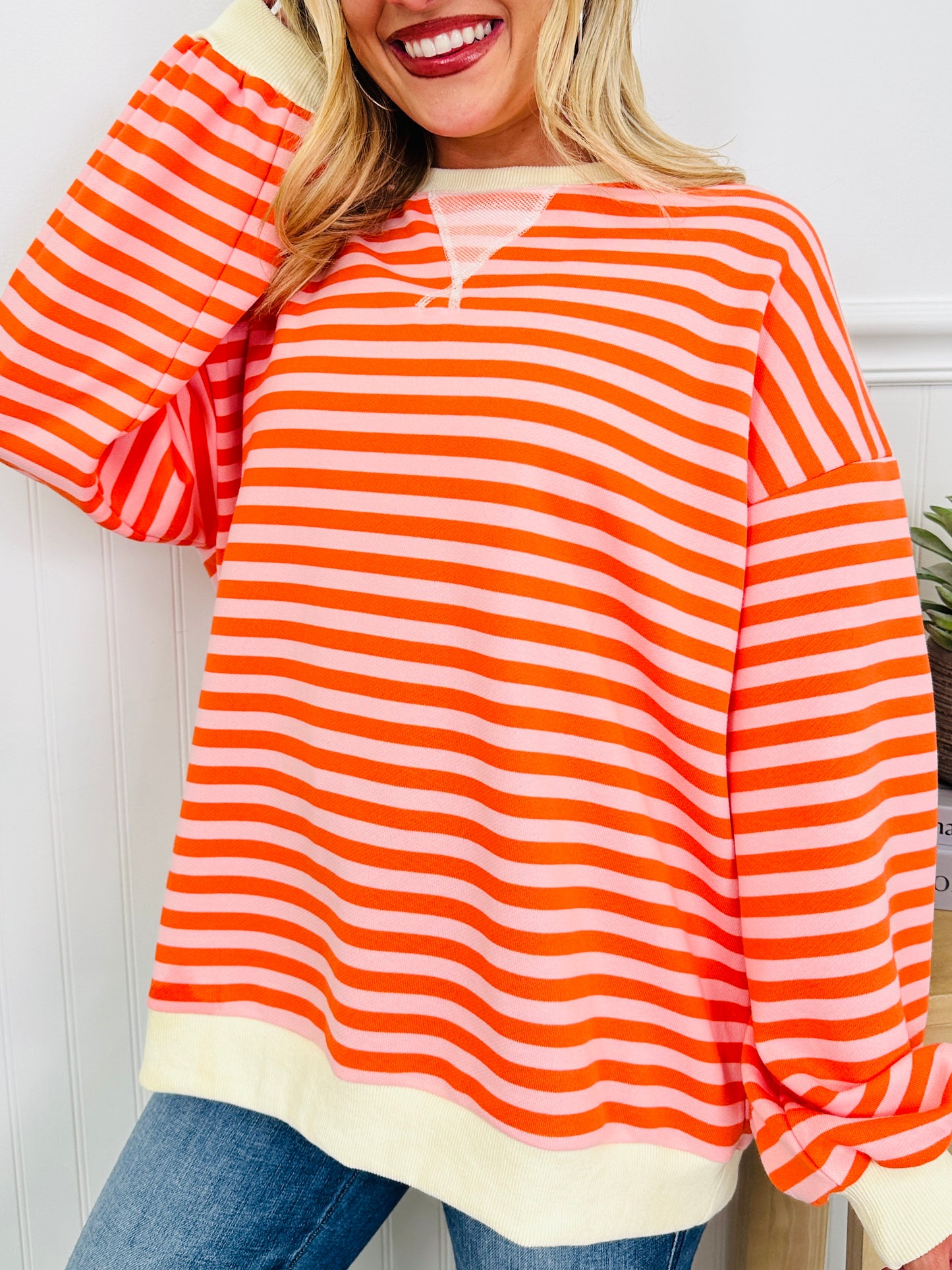 Stripe Hype Pullover Top in Four Colors