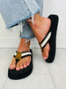 Simple Shore Flip Flops In Ivory Black