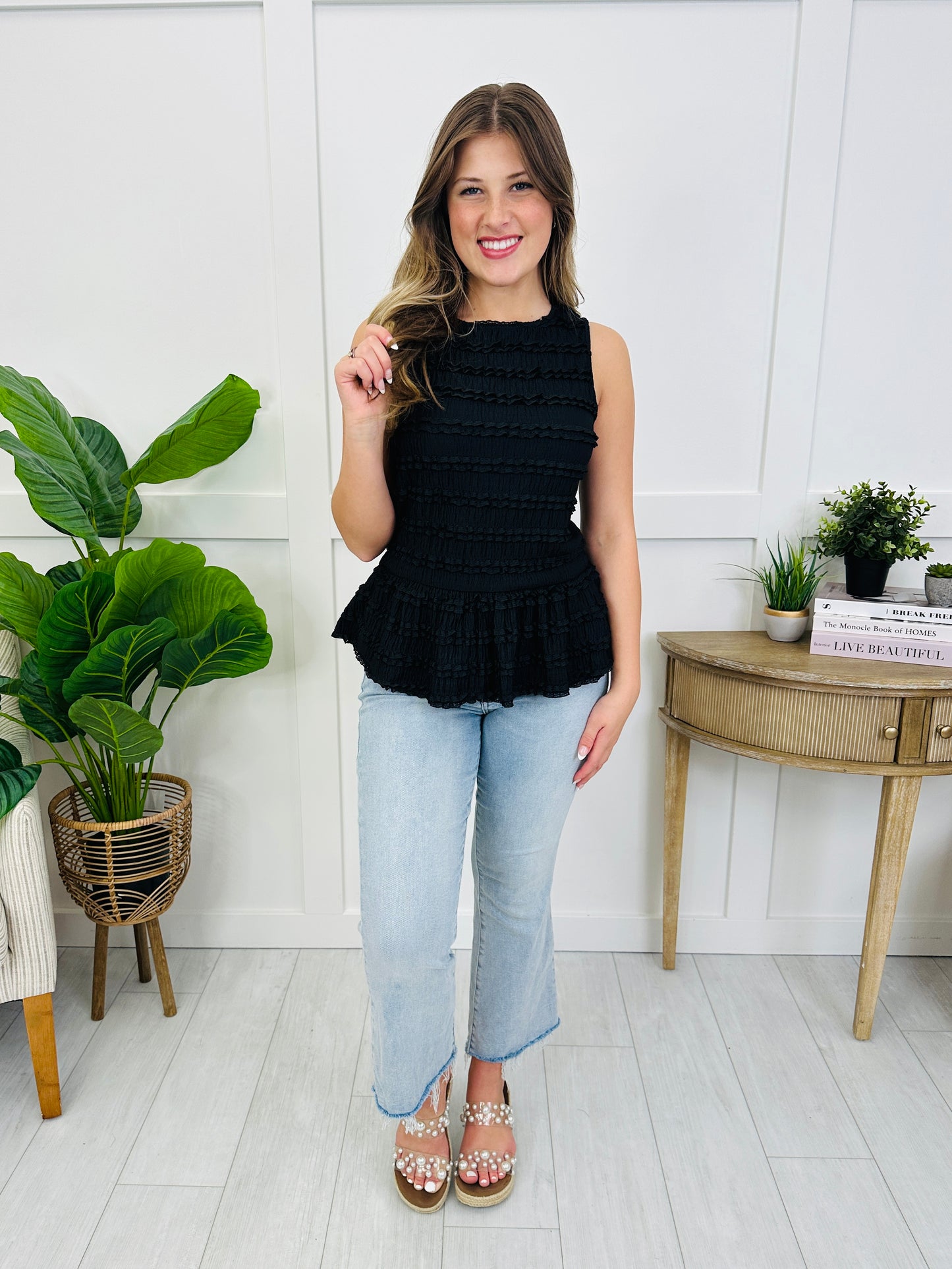 Let Yourself Shine Tank Top In Black