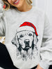Jolly Golden Retriever Graphic Crewneck Sweatshirt