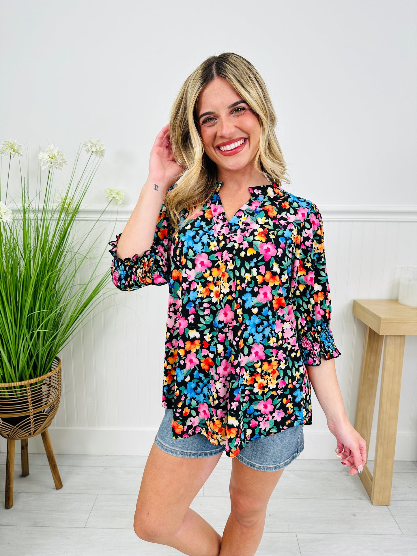 Step Into Spring Top in Rehoboth Print