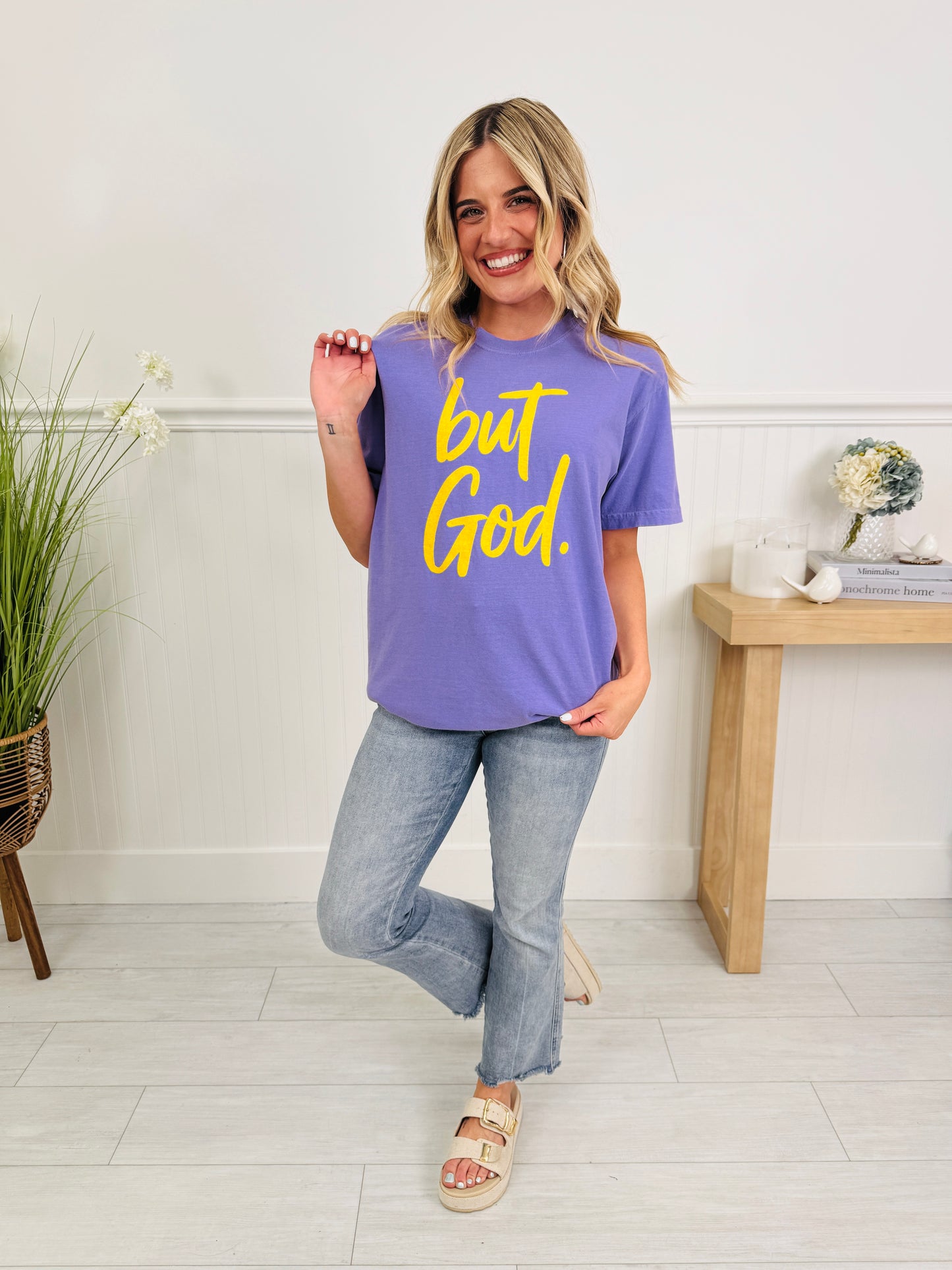But God Neon Graphic Tee in Multiple Colors
