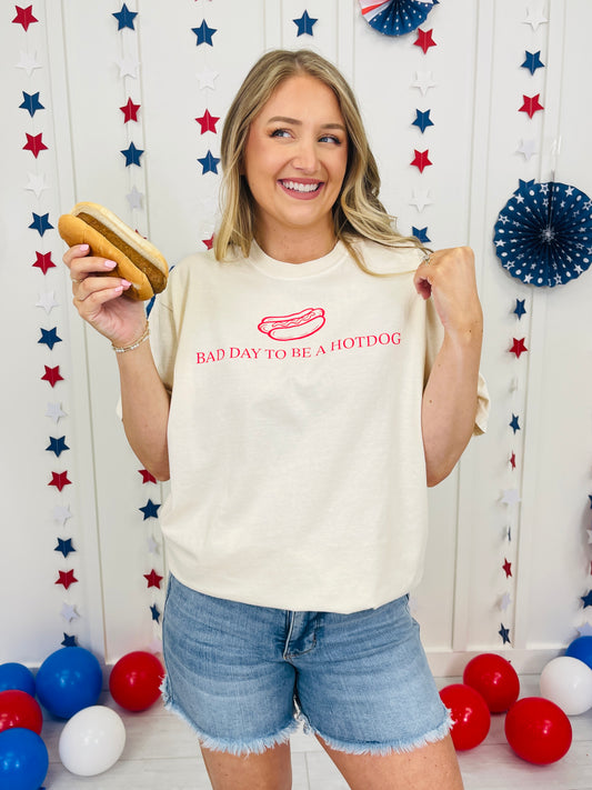 Vintage Bad Day To Be A Hot Dog Graphic Tee