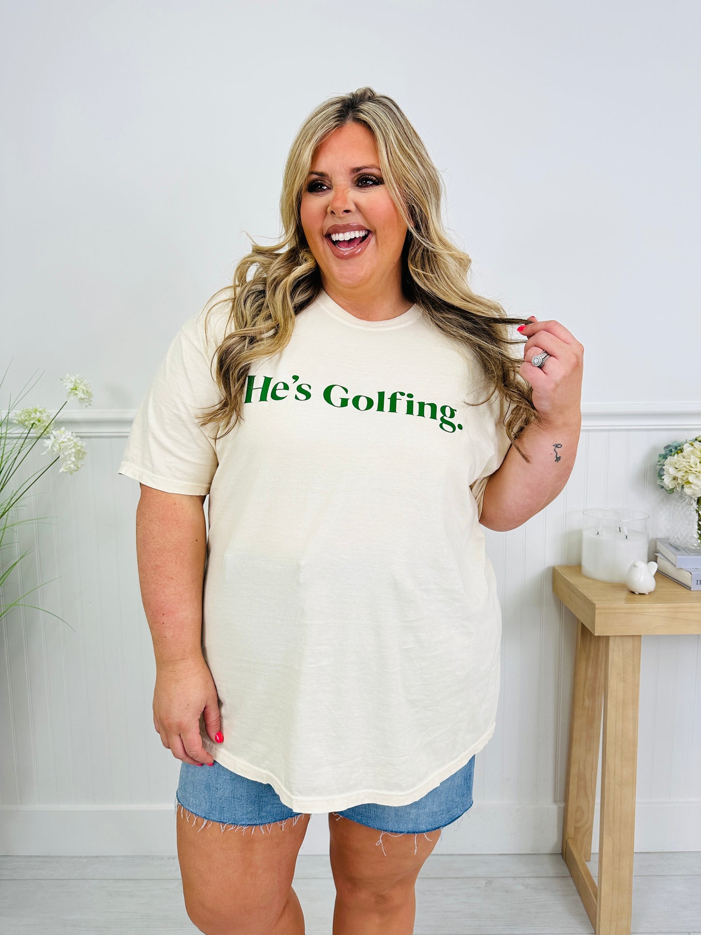He's Golfing Graphic Tee
