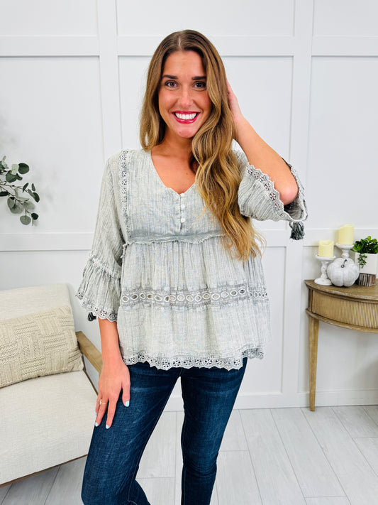 A Gentle Afternoon Top In Sage