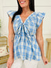 Plaid Ways Top in Blue