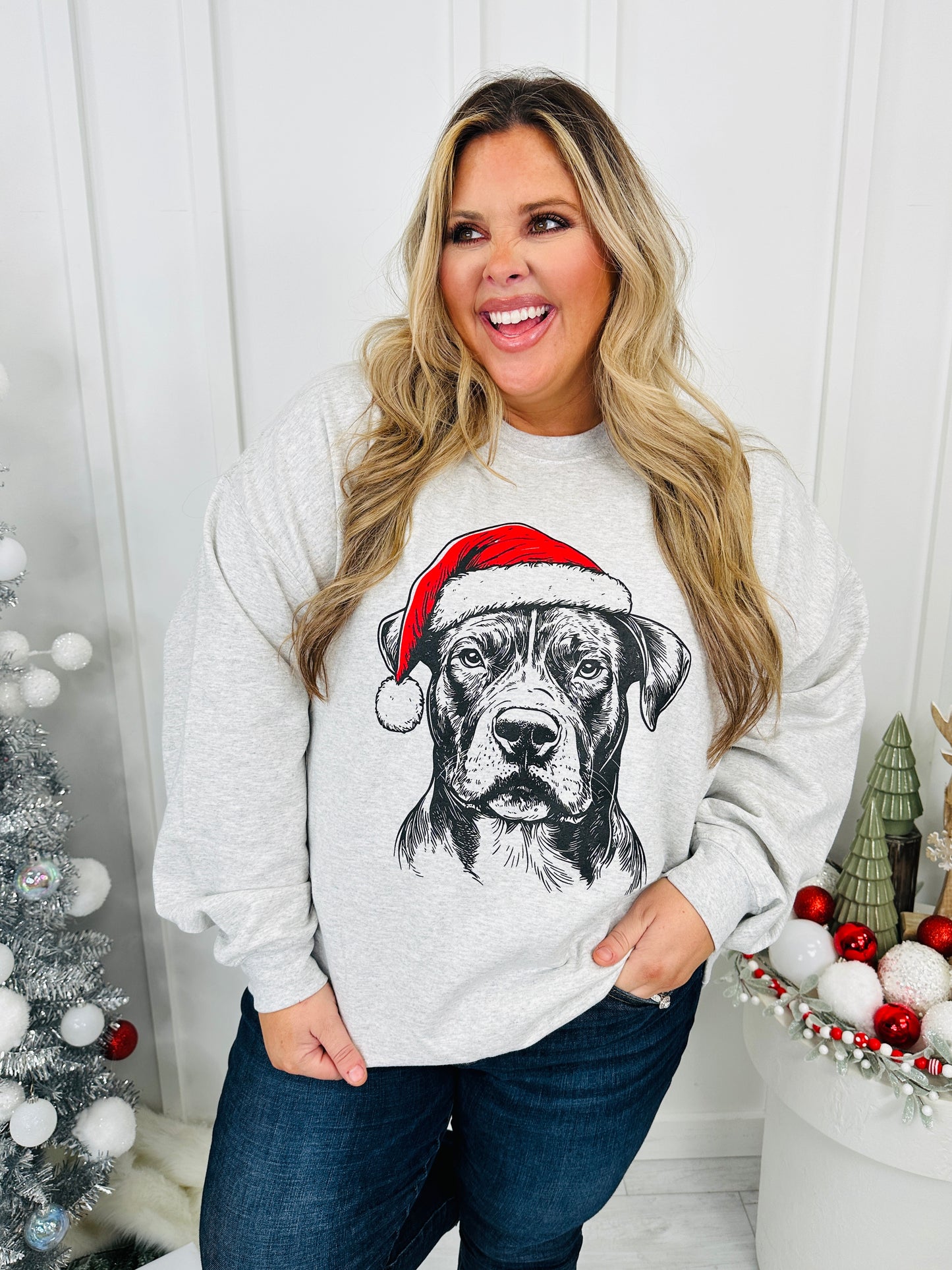 Jolly Pit Bull Graphic Crewneck Sweatshirt