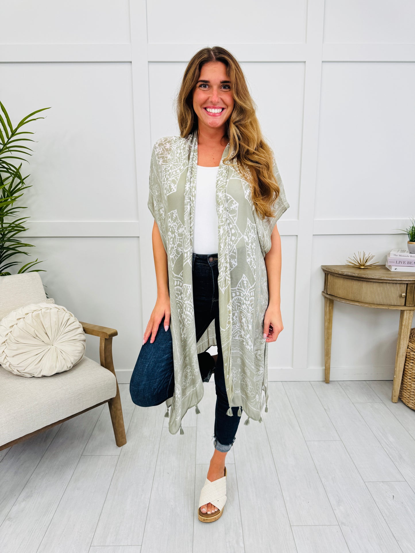 Endless Summer Kimono In Olive