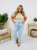 Crush On The Cuff Tummy Control Mom Jeans