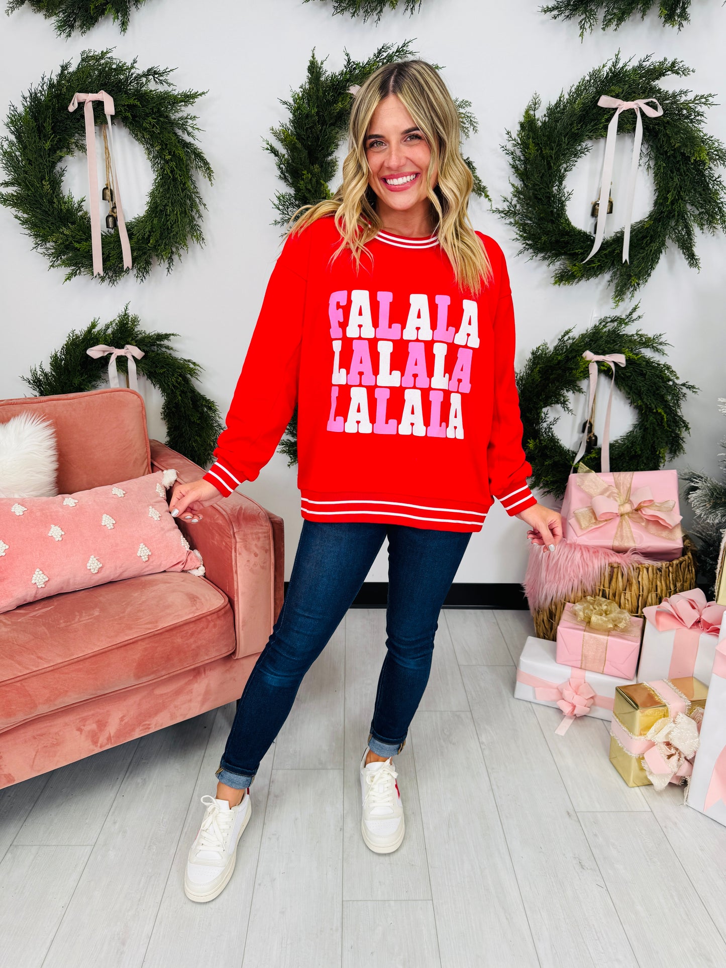 Fa La La Forever Graphic Crewneck Sweatshirt