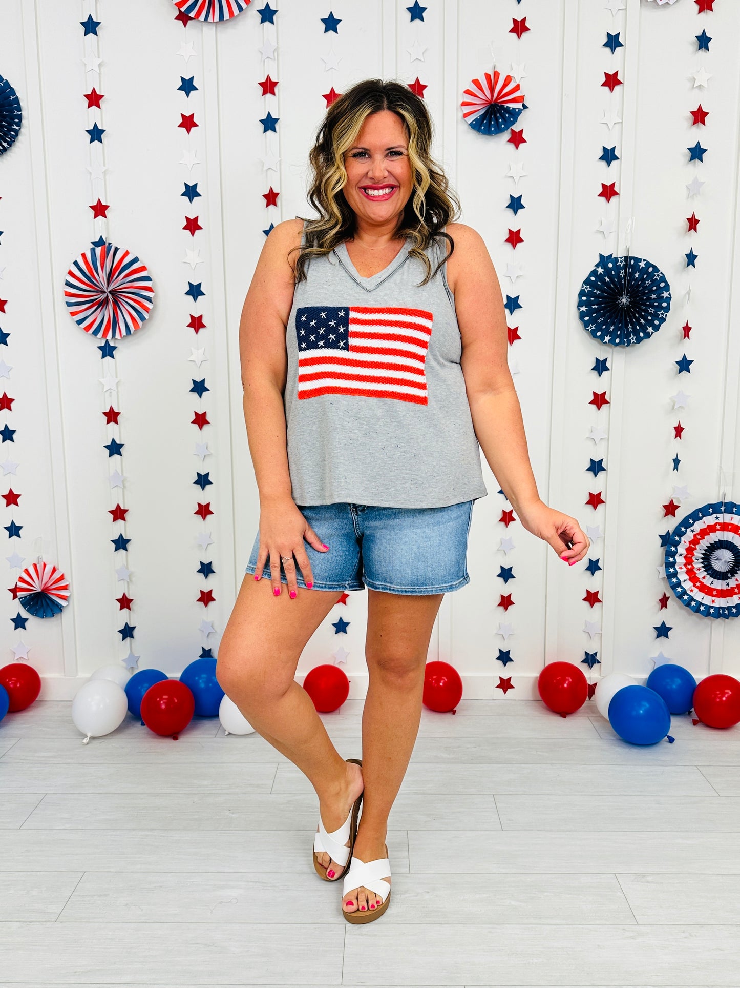 Star Spangled Days Tank Top In Multiple Colors