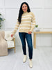 Classic Stripes Sweater In Taupe/Cream