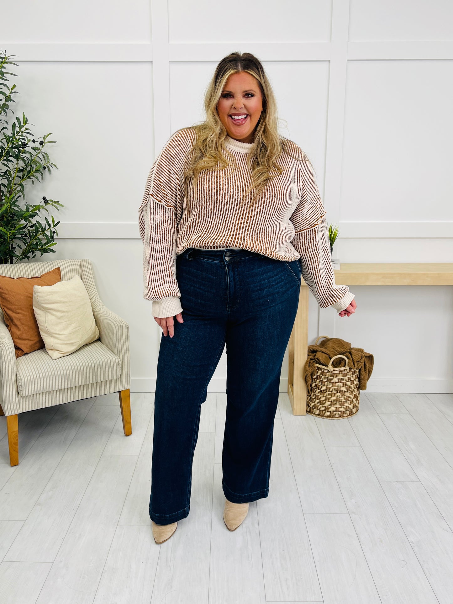 Judy Blue Double Time Wide Leg Jeans
