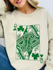 Lucky Clover Queen Graphic Crewneck Sweatshirt