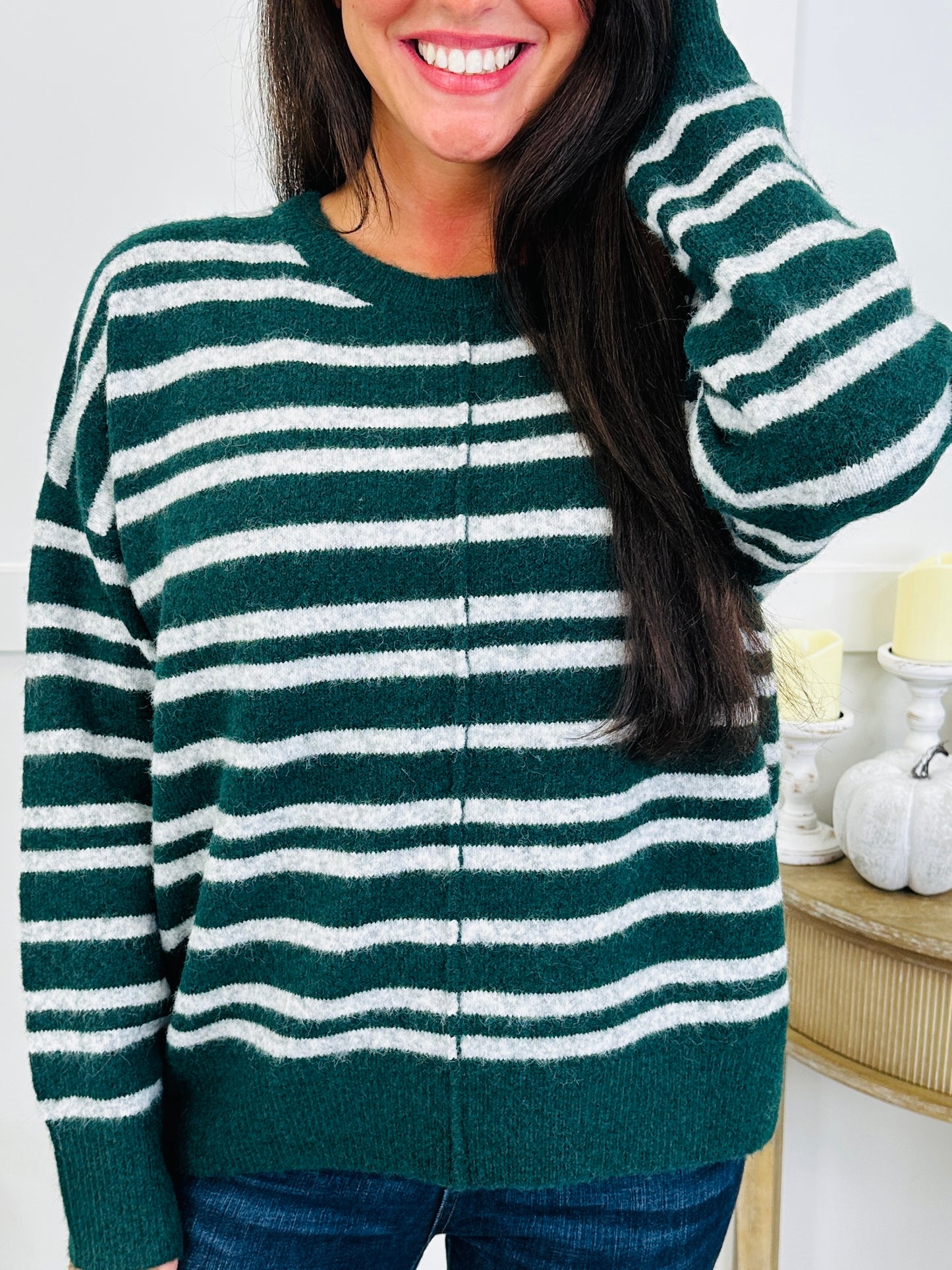 Cabin Blend Sweater In Forest