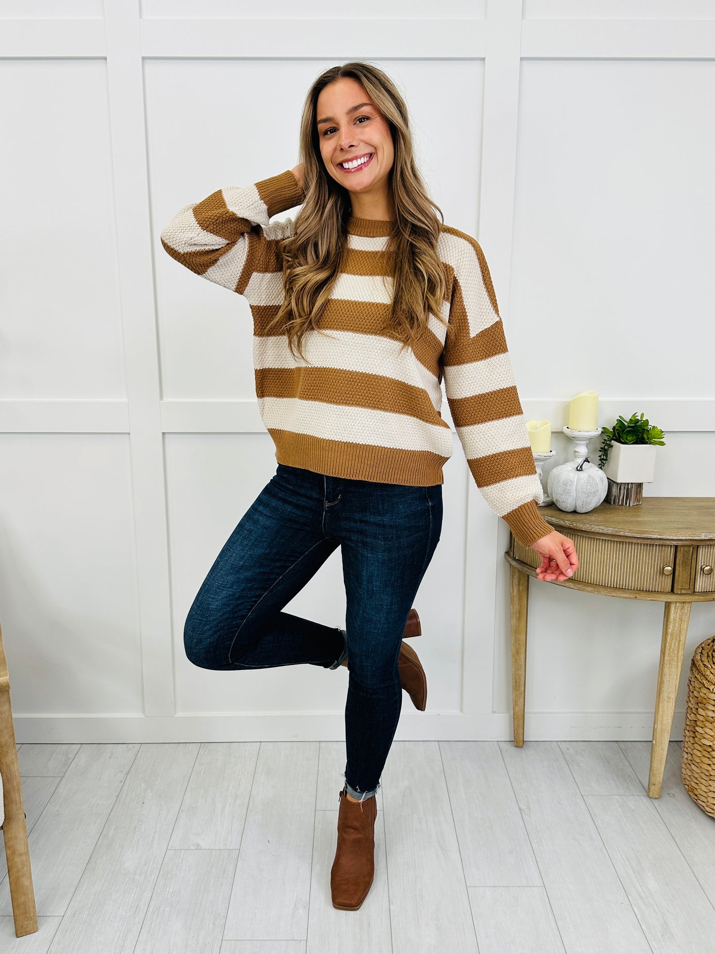 Cabin Daydream Sweater In Deep Camel