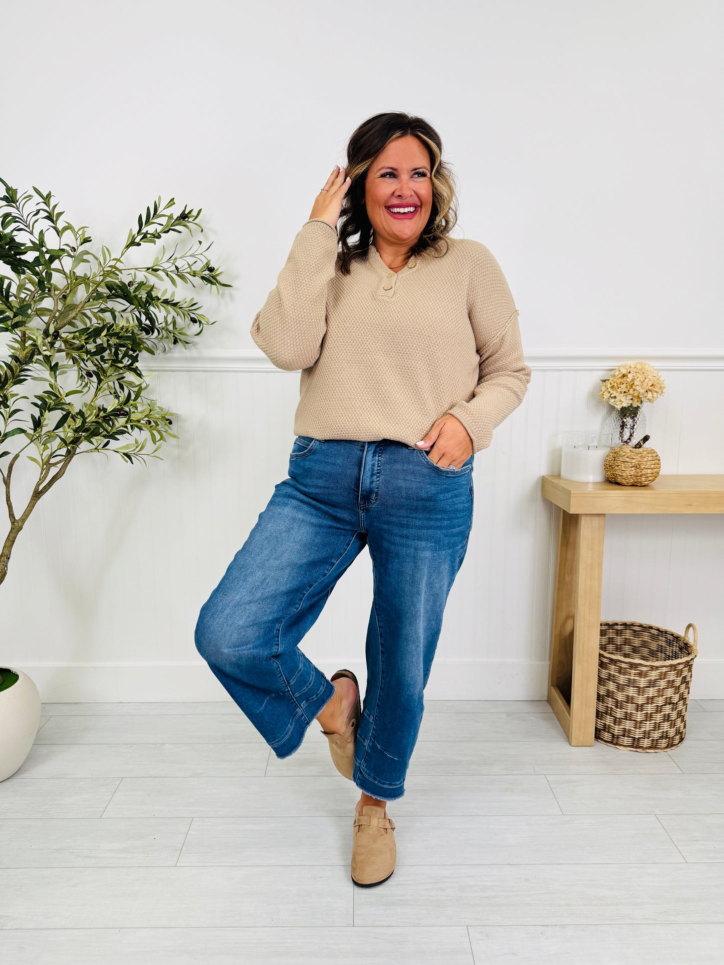 Be Basic Barrel Jeans with Tummy Control