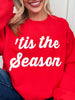 'Tis The Season Script Graphic Crewneck Sweatshirt