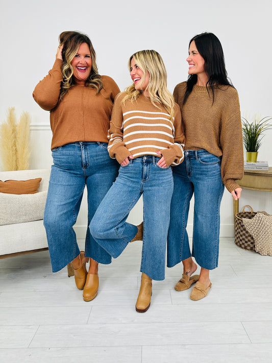 Judy Blue Anything Goes Wide Leg Cropped Jeans
