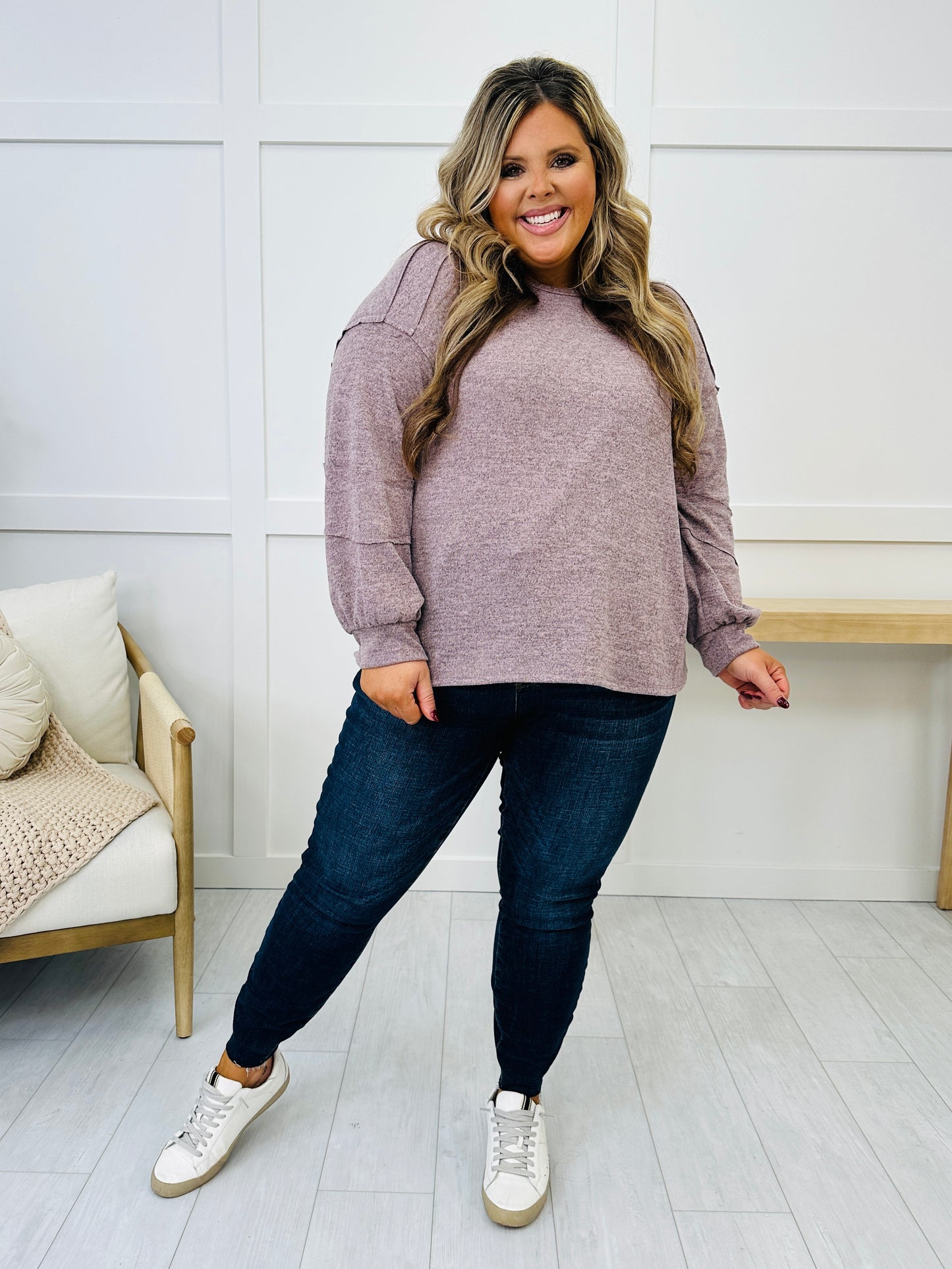 REG/CURVY Softly Stitched Pullover- Multiple Colors!