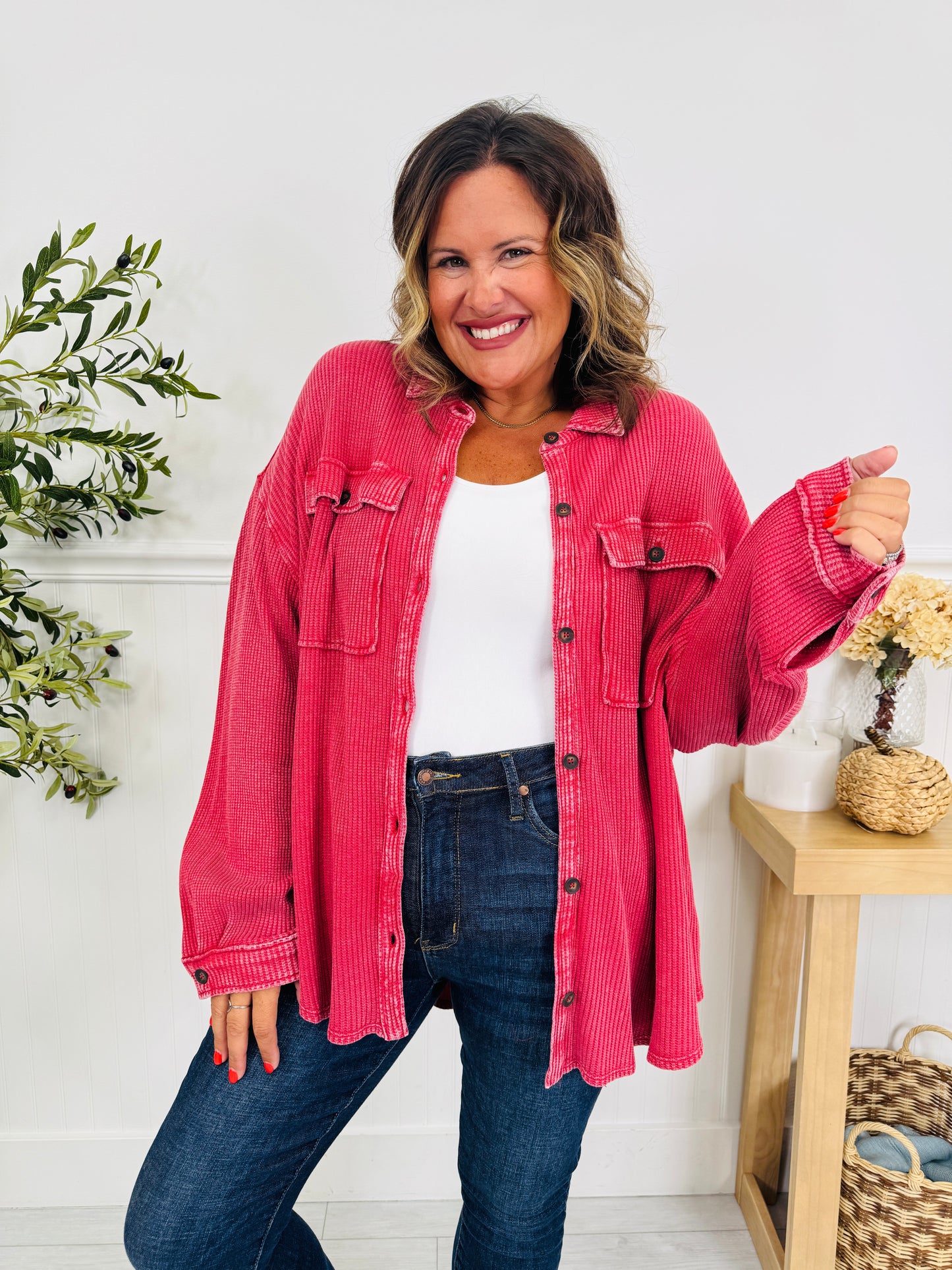 Layering Essential Shacket In Multiple Colors
