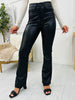 Judy Blue Faux the Record Tummy Control Faux Leather Bootcut Pants in Reg/Curvy