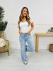 Bow Bliss Wide Leg Jeans with Tummy Control