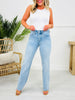 Feeling Brand New Slim Wide Leg Tummy Control Jeans