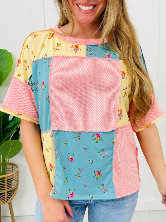 The Garden Patch Top In Coral