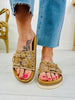 Blossom Buckle Sandals in Cork