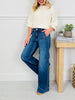 Judy Blue Girl Power Retro Wide Leg Trouser Jeans in Regular and Petite