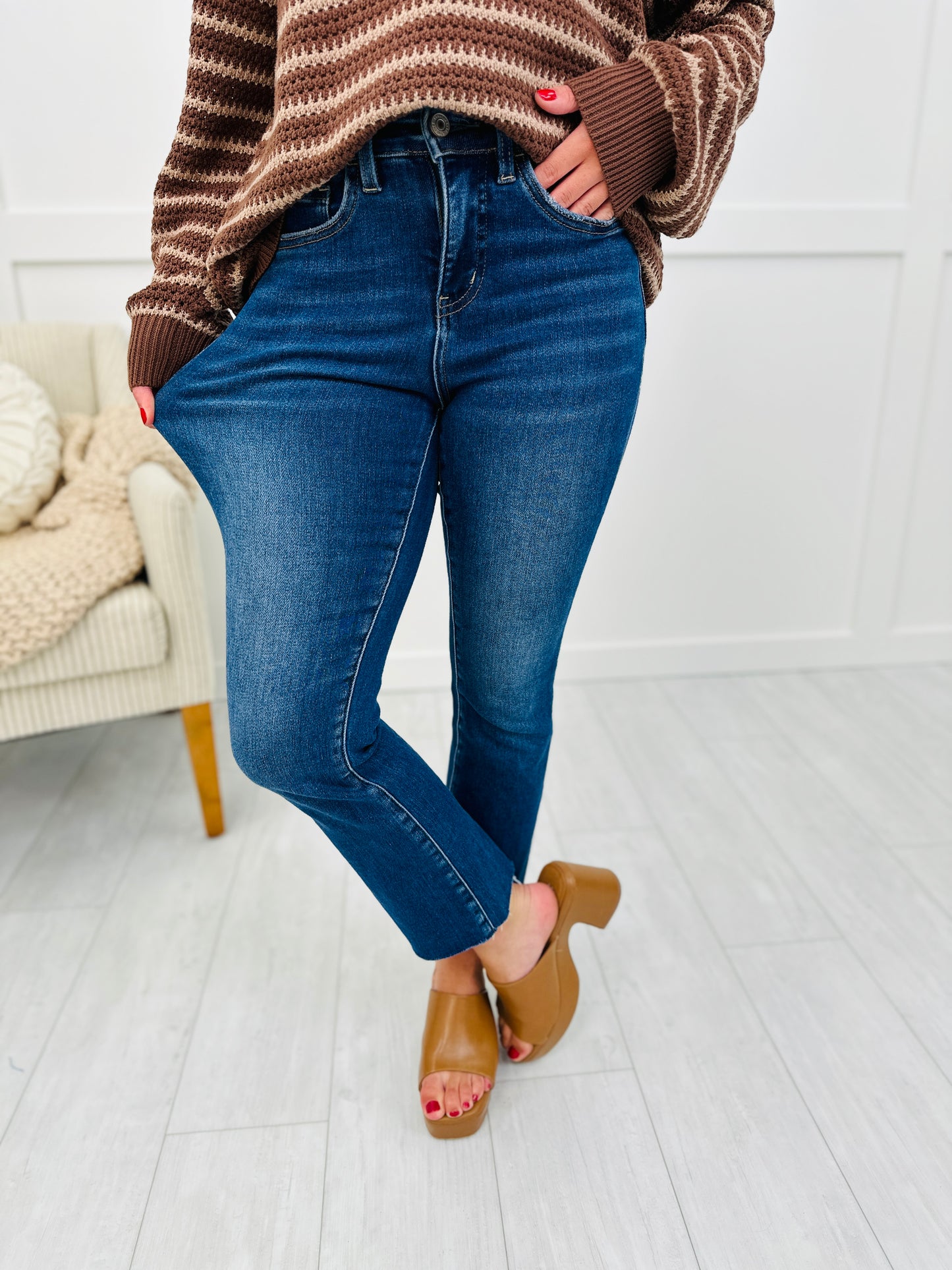 Falling For You Tummy Control Kick Flare Jeans in Regular and Curvy