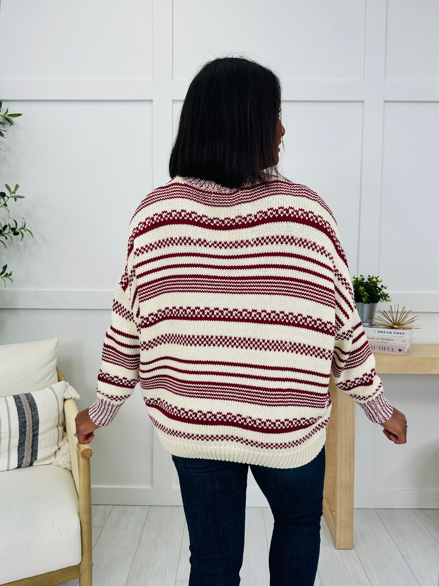 Crimson Comfort Sweater