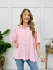 Linear Lounge Top In Dk Pink
